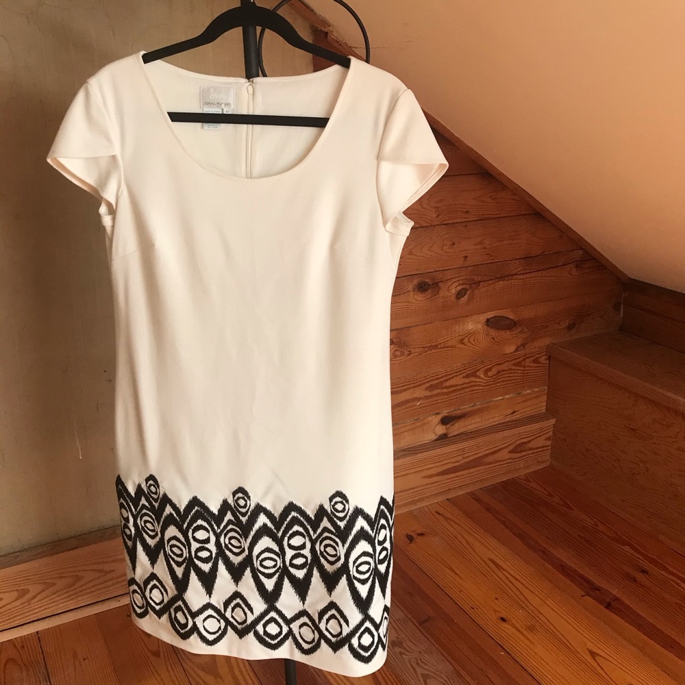 Donna Morgan Black-and-White Dress, EUC, 10 - Picture 2 of 16